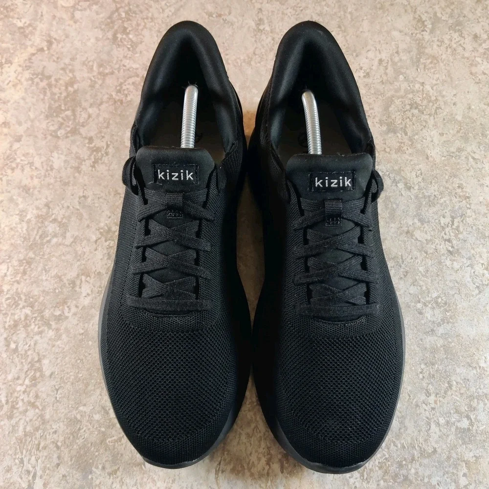 Kizik Slip On Athletic Running Shoes‎ Mens Size 12 D2FCDATHBK02-1D Triple Black